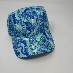 Lilly Pulitzer Run Around Hat Aqua Seaglass Seeing Double
